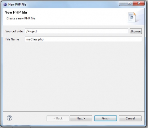 Eclipse - PHP File Wizard