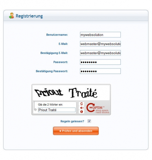 Webspace bei Funpic registrieren